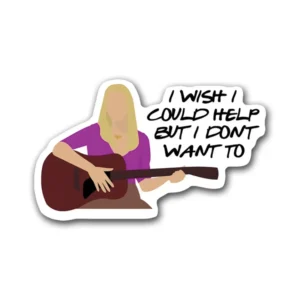 Phoebe Buffay sticker featuring an iconic design. Perfect for laptops, water bottles, and personalizing your gear with Friends' whimsical charm.