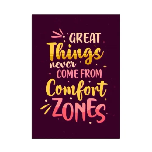 Motivational wall poster featuring inspiring quotes and bold typography, perfect for uplifting any space