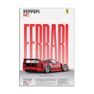 Build your dream Ferrari F40 with this 1/24 scale model kit. Perfect for car enthusiasts. Don't forget to check out our Lamborghini Wall Poster too!