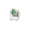 A plants in shopping cart sticker ideal for laptops, diaries, bottles, and more, perfect as a quirky and nature-inspired gift.
