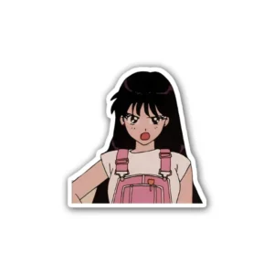 Sailor Mars Sticker featuring iconic design, perfect for personalizing laptops, water bottles, and diaries. Made from durable PVC material for long-lasting style.