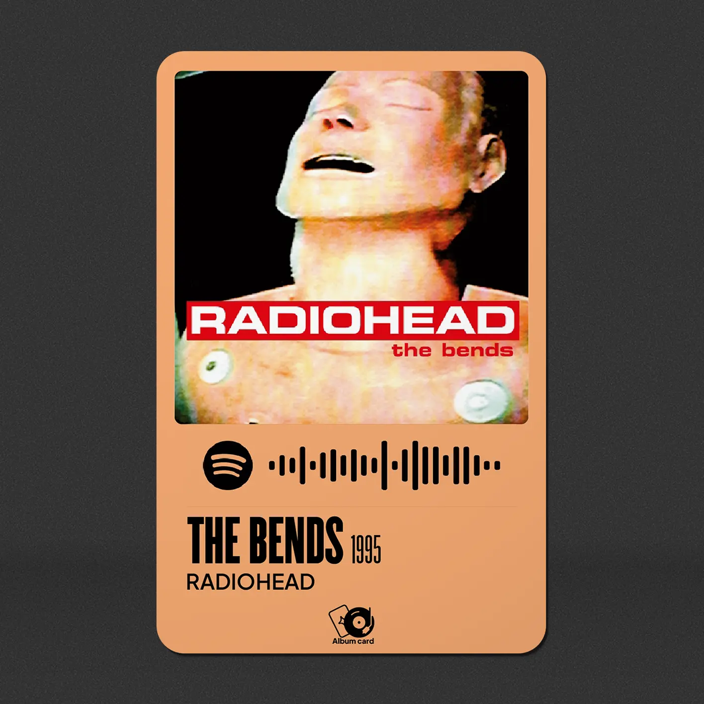 the bends album card