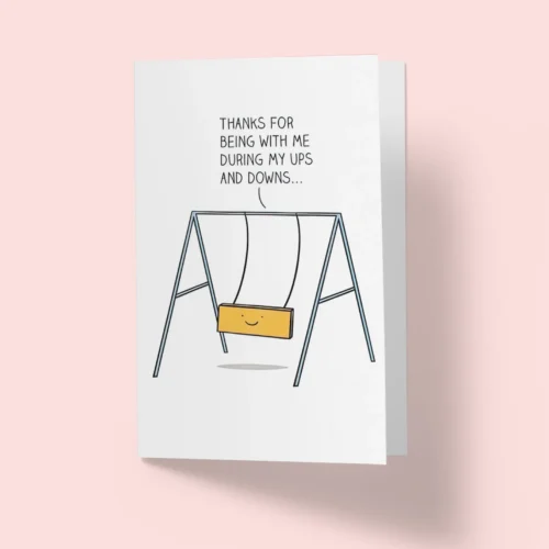 Thanks for being with me Greeting Card