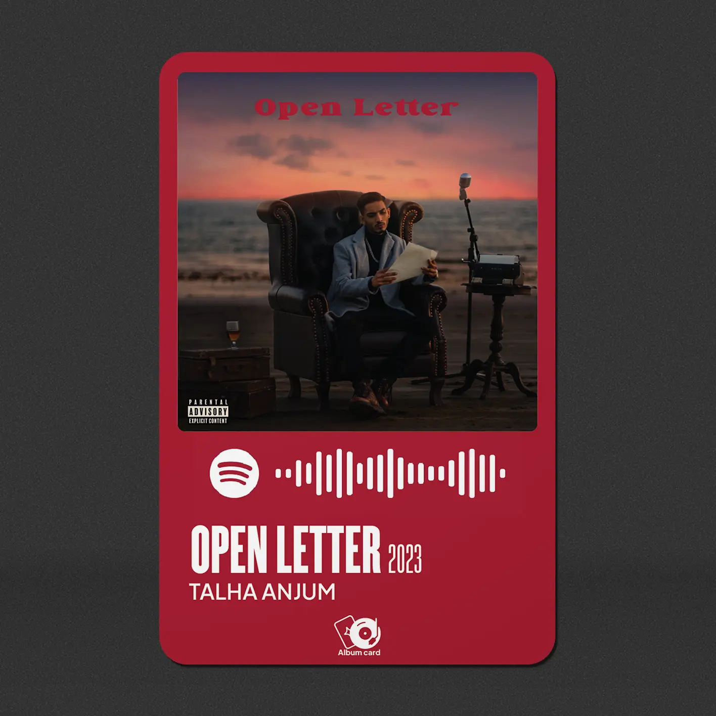 open letter album card