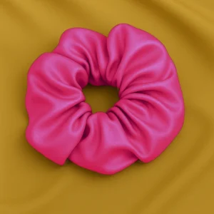 Pink Shade Silk Scrunchies