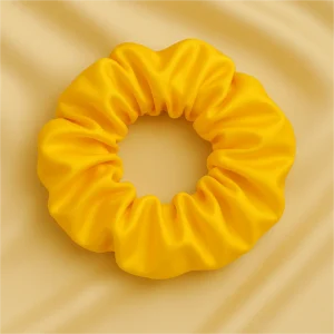 Yellow Shade Silk Scrunchies