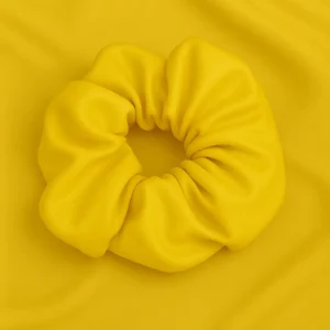 Golden Tone Silk Scrunchies