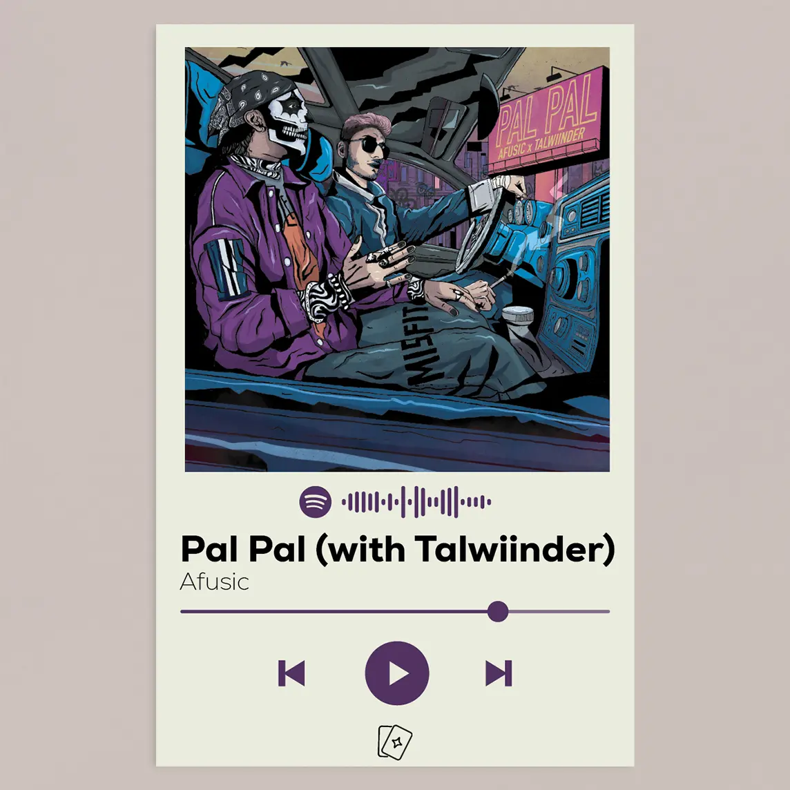 Pal Pal (with Talwiinder) – Afusic Music Card