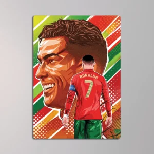 Cristiano Ronaldo Portugal Captain Metal Poster