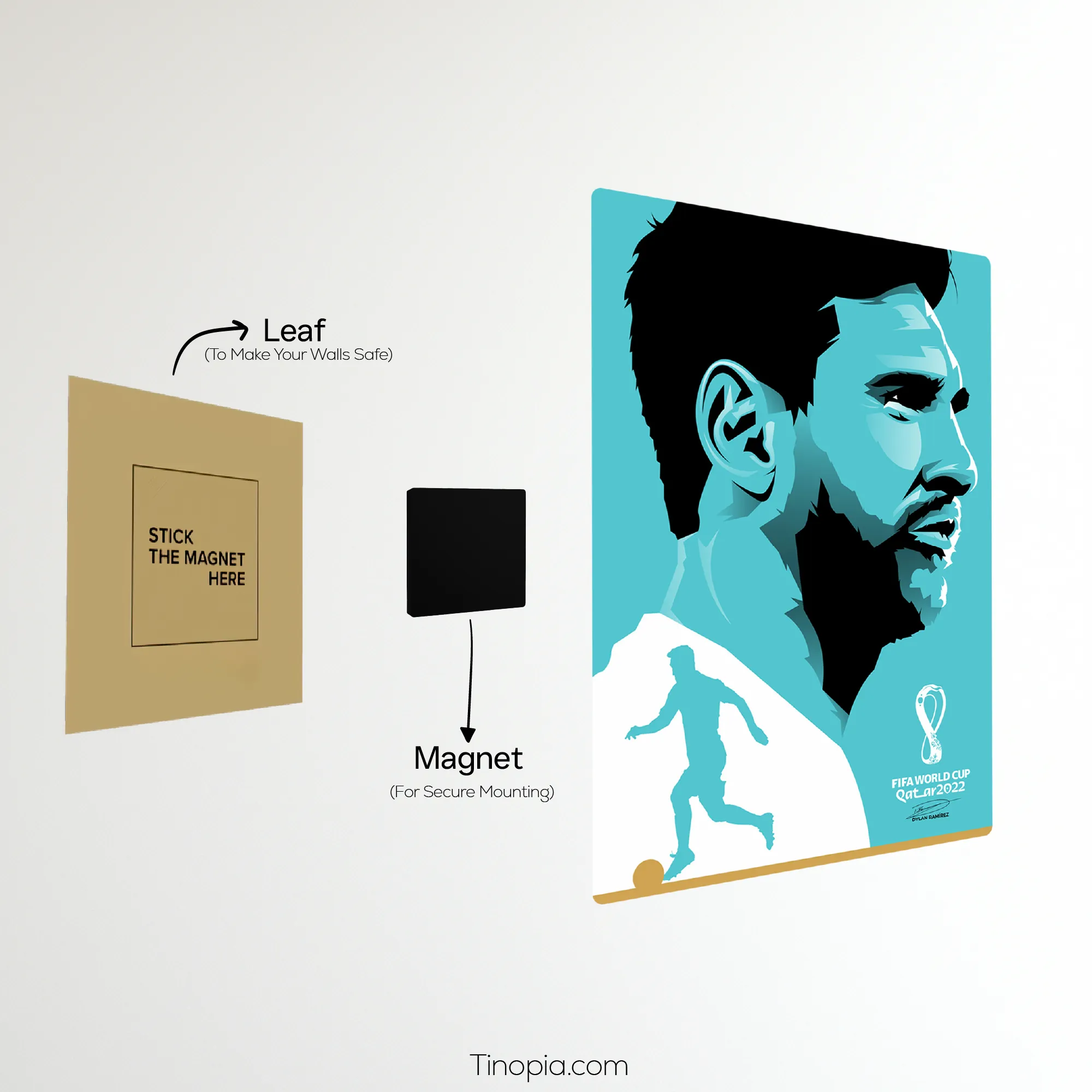 Messi Qatar World Cup 2022 Metal Poster