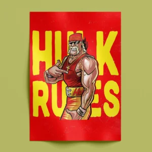 Hulk Hogan Classic Wrestling Poster