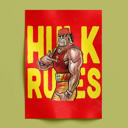 Hulk Hogan Classic Wrestling Poster