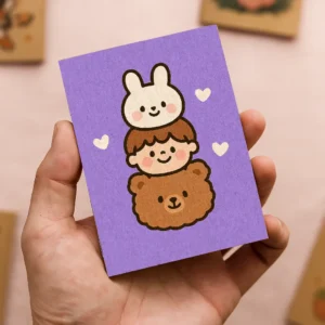 Cute Animal Stack Mini Notebook