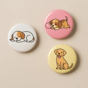Dog Dot Pin Badges Pack (3 pcs)