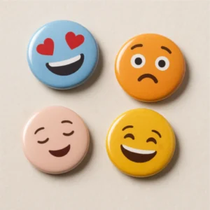 Emoji Dot Pin Badges Pack (4 pcs)