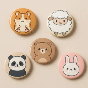 Animal Dot Pin Badges Pack (5 pcs)
