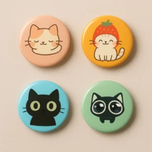 Cat Dot Pin Badges Pack (4 pcs)