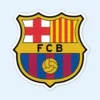 Pictorial representation of FC Barcelona Sticker for laptops, tumblers and more with a blue background