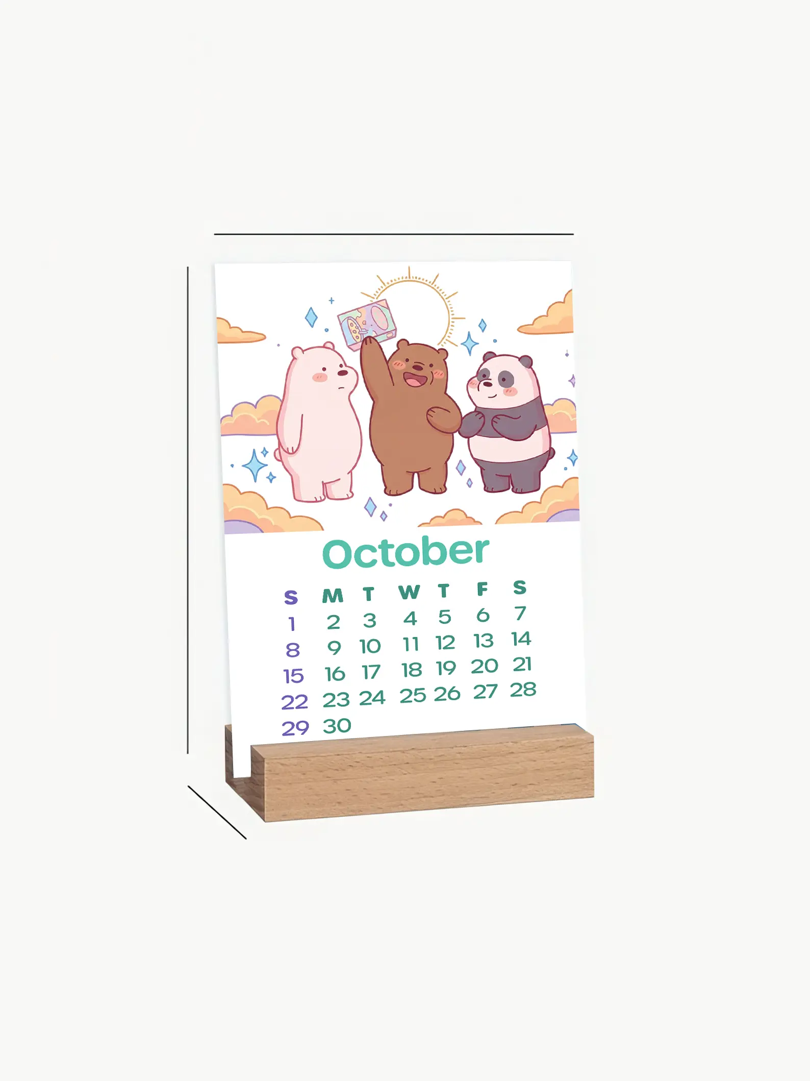 Nostalgic Cartoons 2026 Mini Desk Calendar mockup