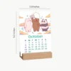 Nostalgic Cartoons 2026 Mini Desk Calendar size guide