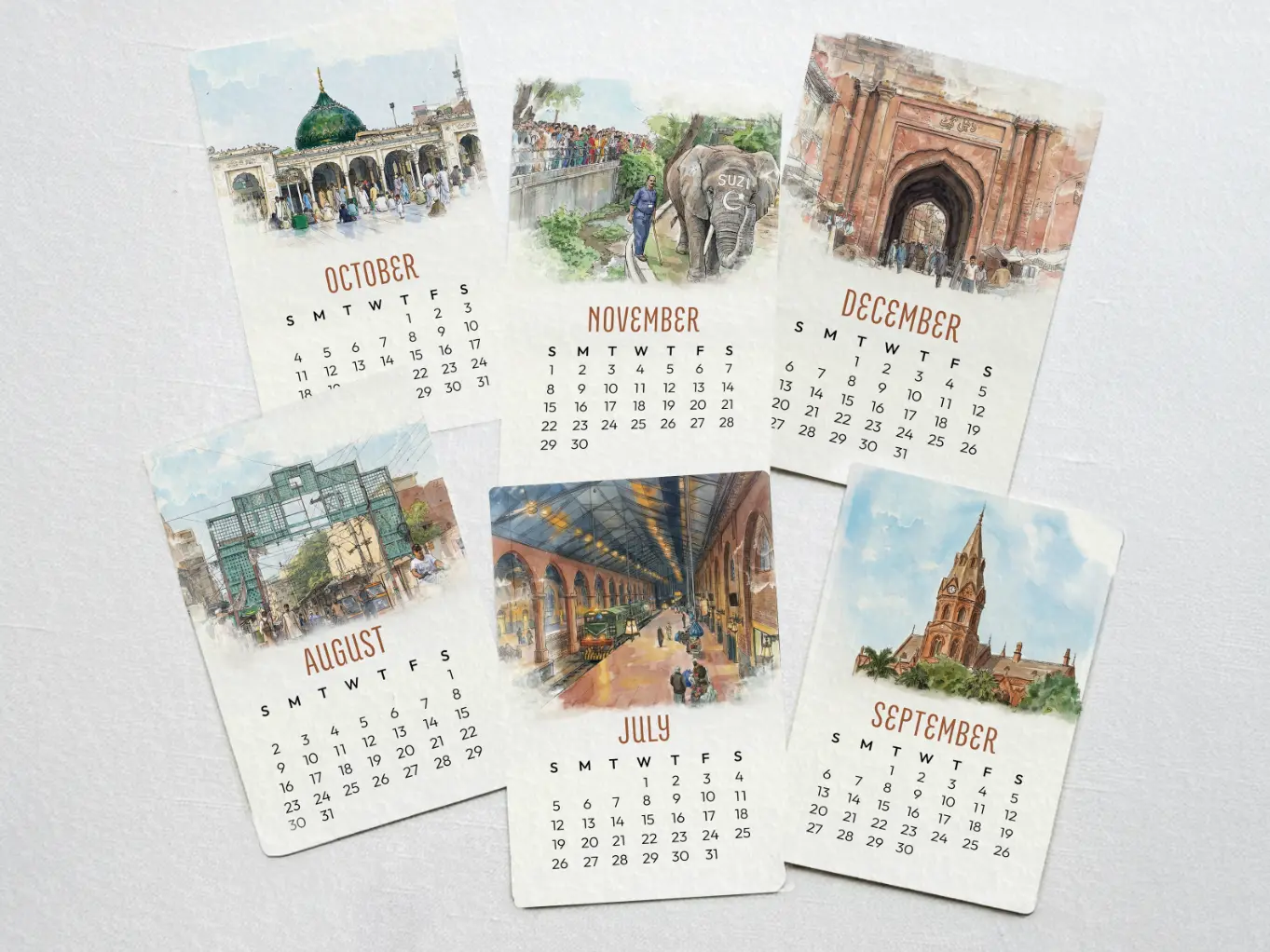 Nostalgic Lahore 2026 Mini Calendar 1