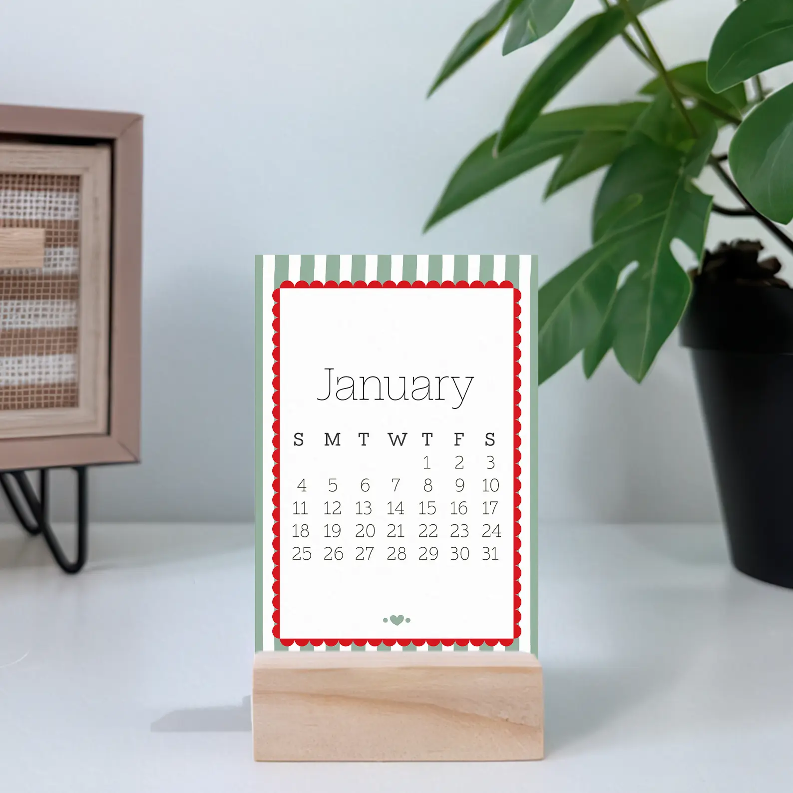 Pastel Geometric 2026 Mini Calendar