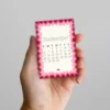 Pastel Geometric 2026 Mini Calendar in hand 2